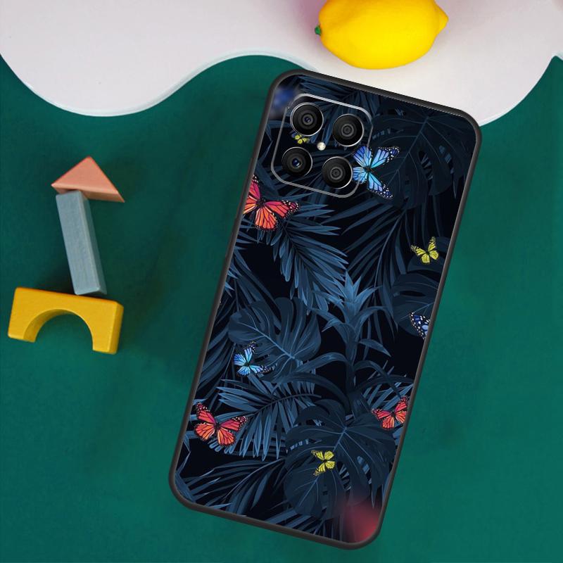 Monstera Leaves Palm Tree Flowers Case For Honor Magic 7 Pro 5 6 Lite Honor 200 Pro 50 70 90 X9a X8a X8 X9 X8b X9b X9c Cover