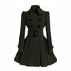 European and American Coats, Women's Slim-fitting Long Women's Woolen Coats, Belts, Woolen Coats, Women's