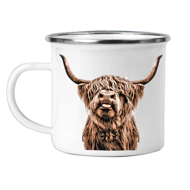 Outdoor Camping Mugs-Coffee Mug 12 Oz-Enamel Travel Mug Cup,Tea Camp Enamel Cup Set for Drinks Home Office Use/Fishing/Picnics, 301-400ml
