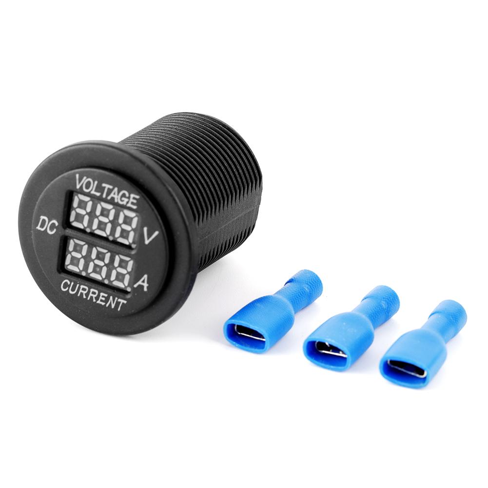 

Digital LED Voltmeter Ammeter Round Gauge Current Meter for Motorcycle Car Boat