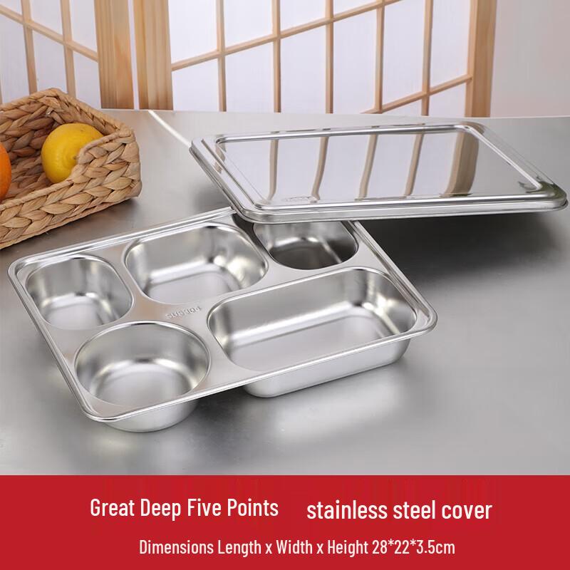 304 Stainless Steel Compartmental Lunch Tray