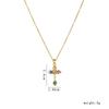High Grade Cross Zircon Pendant Necklace Stainless Steel Light Luxury Geometric Choker Jewelry Party Gifts For Women Girls