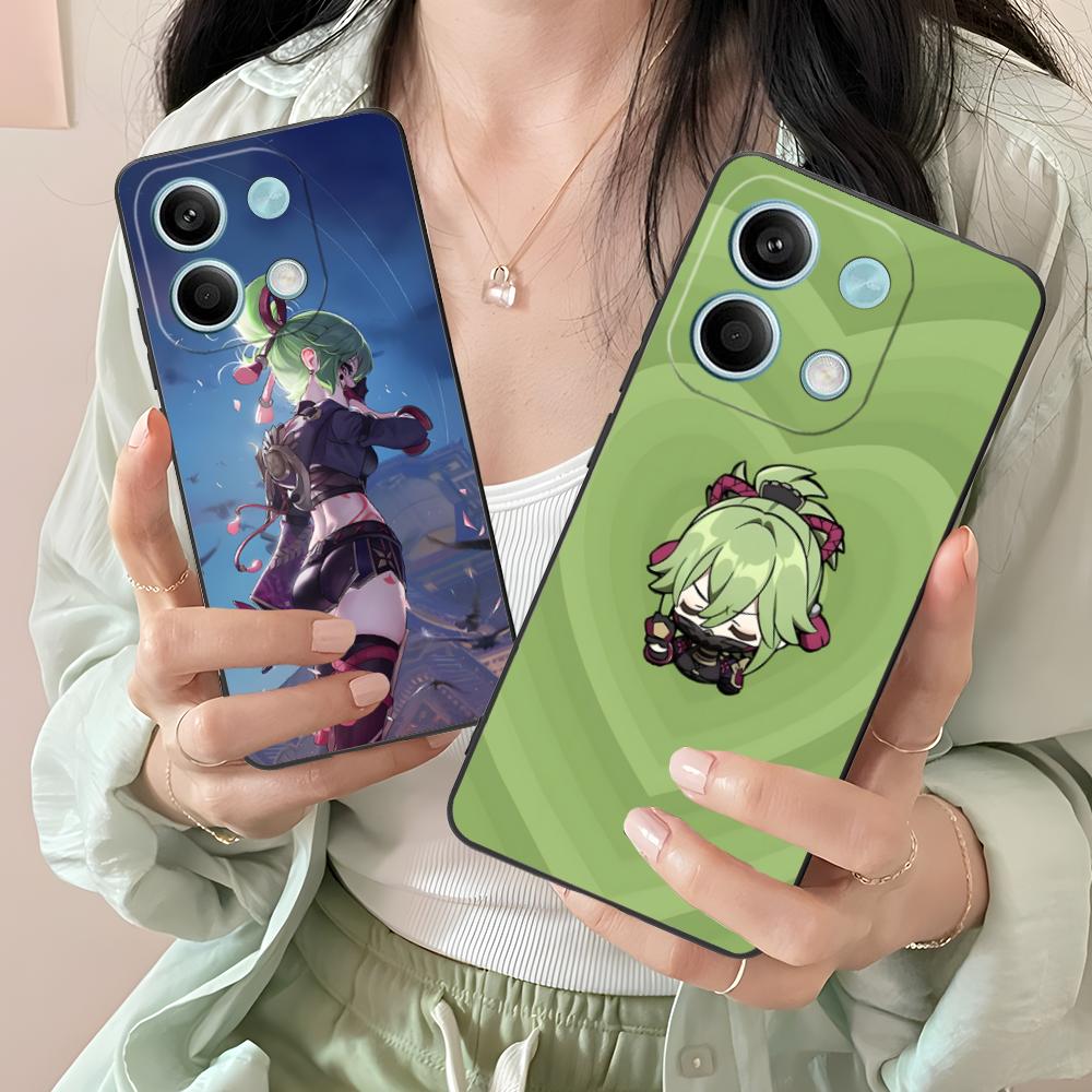Game GI Kuki Shinobu Mobile Phone Case for Xiaomi Redmi 15 14 13 12 A5 3 2 1 C Plus 4G 5G Colorful Printing Cover Luxury Cover