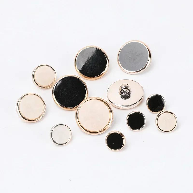 10 pezzi bellissimi bottoni color oro 11/15/21 mm bottoni in plastica di alta qualità con gambo accessori per cucire vestiti