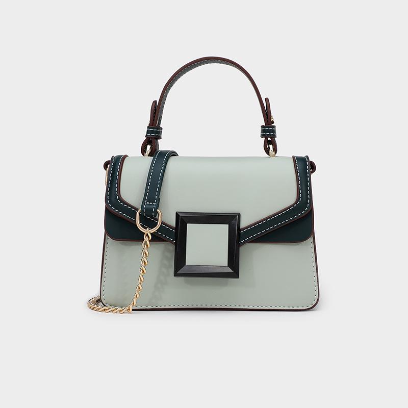 Designer Bag Women's  New PU Light Luxury Square Buckle Chain Bag Fashion Simple Single Shoulder Crossbody Handbag
