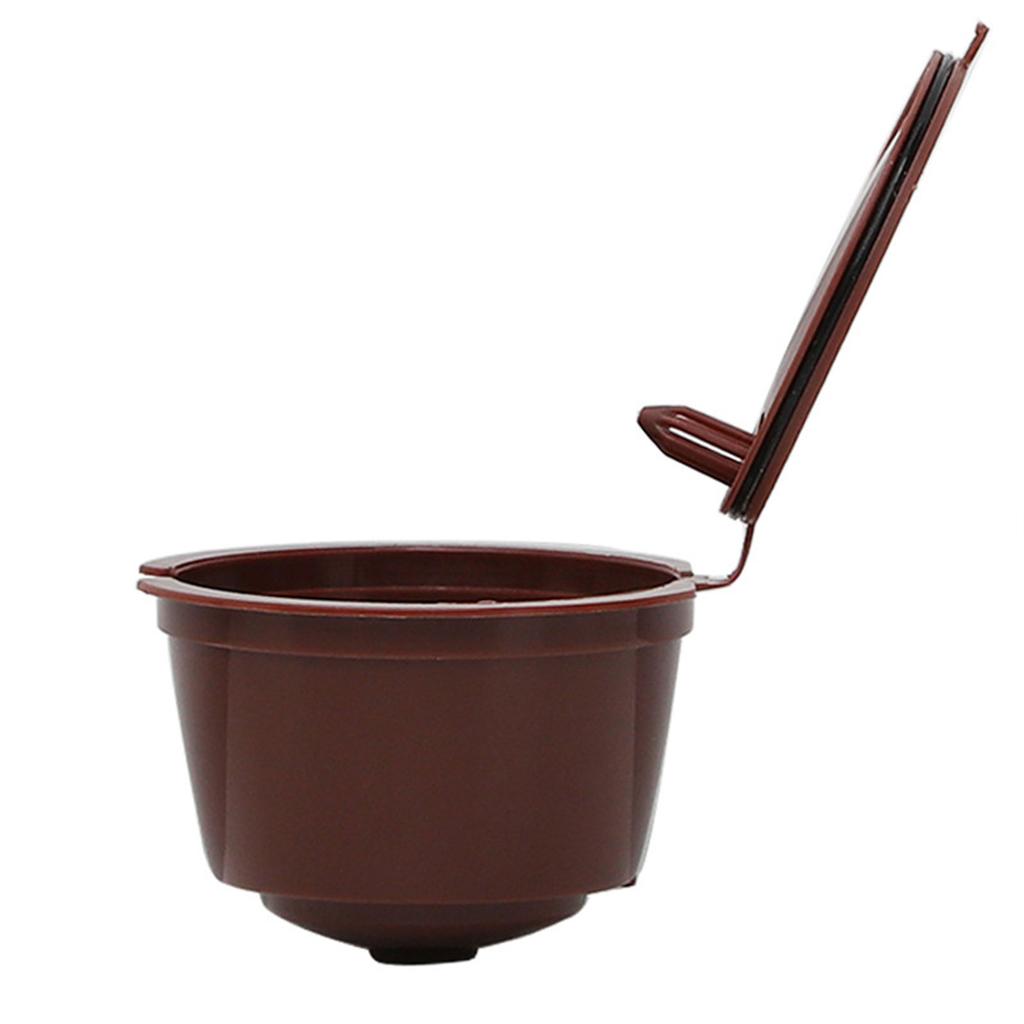 Set aus 3 wiederbefüllbaren Kaffeepads-Filtern inklusive Reinigungsbürste und Löffel Optionale Farbe für Kaffeeliebhaber Geschenk