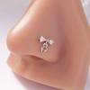 1Pcs Nose Rings Studs L Shaped Nose Rings for Women Heart Nose Nostrial Piercing Jewelry Valentine's Day Gifts