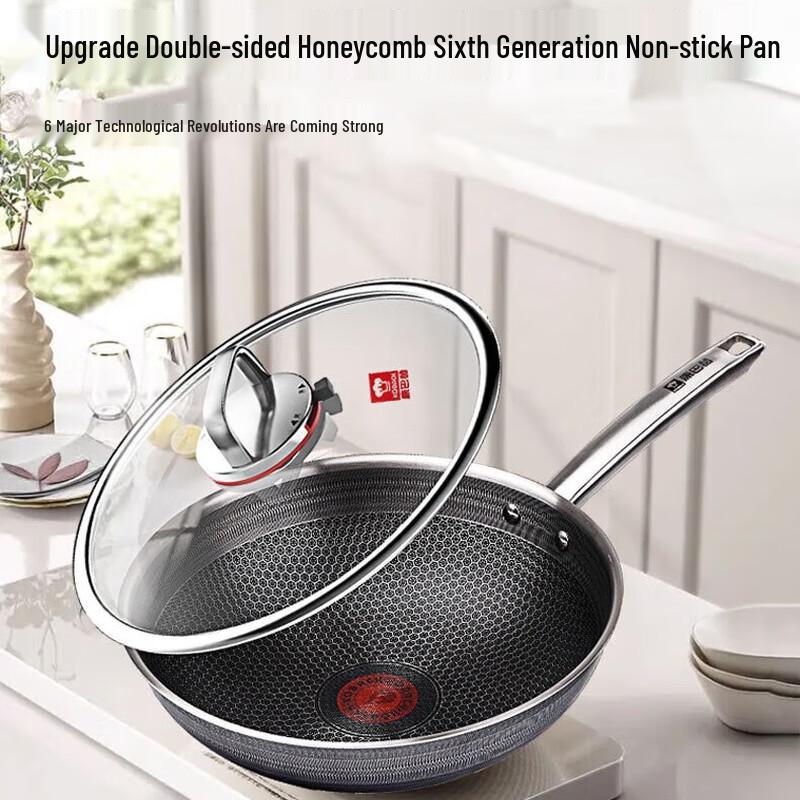 Kumbach 6th Gen Honeycomb Non-Stick Wok