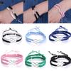 Set da 2 Braccialetti per Coppia per Uomo Donna Corda Intrecciata Fatta a Mano Infinito Amore Braccialetto Portafortuna Amicizia Gioielli per San Valentino
