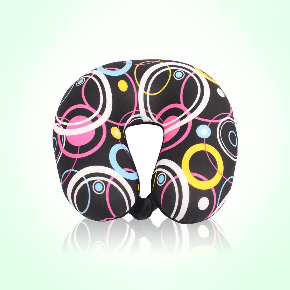 U Shape Travel Pillow With Printed Design For Adults Comfort And Support