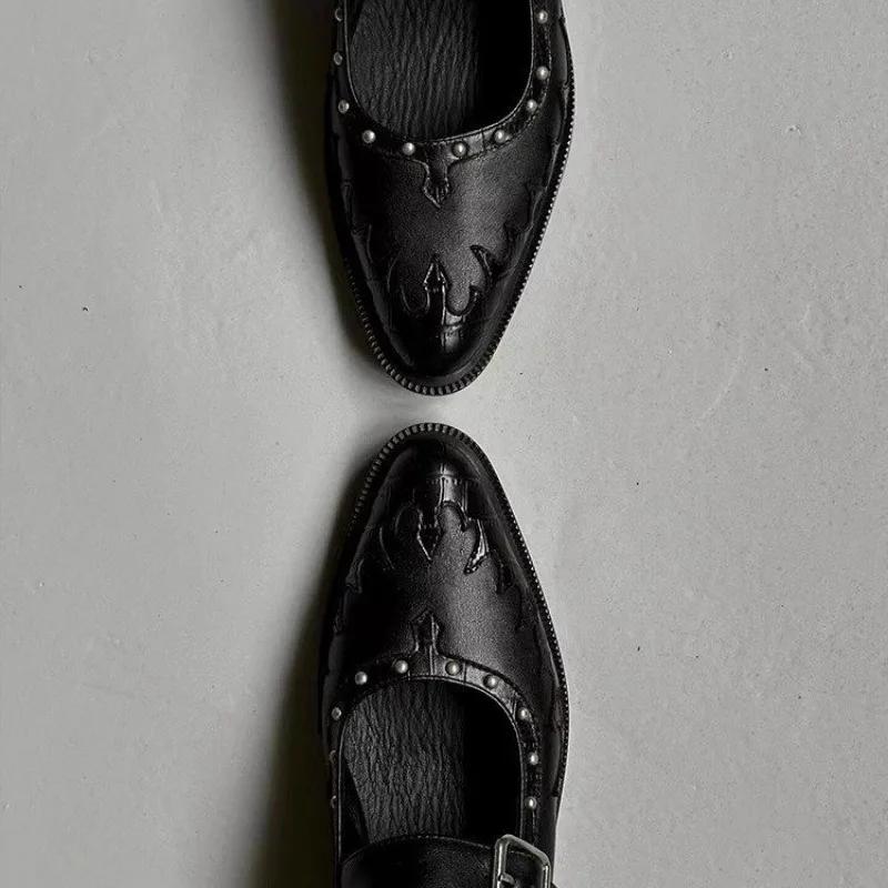 fashion Ladies Shoes on Sale Fashion Buckle Women's Flats Autumn Pointed Toe Solid Solft Leather Casual Square Root Office Ladies Shoes