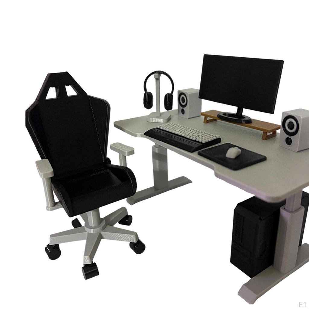 Miniature Office Furniture, DIY Scene Accessories, Realistic Collectible Simulated 1:12 Scale