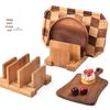 Bamboo Cutting Board and Pot Lid Storage Rack