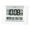 Seiko Clock Wall Clock Table Clock Radio Wave Digital Calendar Comfort Temperature Humidity Display Thin White Pearl SQ429W