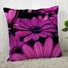 Purple Flower Pattern Decorative Pillowcase Car Sofa Square Cushion Pillowcase