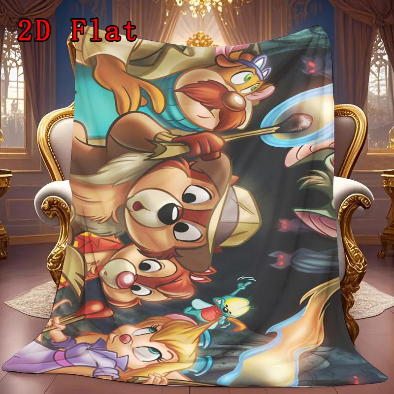 Chip'n Dale 2D Flat Pattern Flannel Blanket High quality All Seasons Warmth and Comfort Perfect for Christmas Gifts.DMT0925346