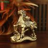 Brass Horse Figurine with Gold Ingot – 2026 Year of the Horse Feng Shui Wealth Statue for Home & Office