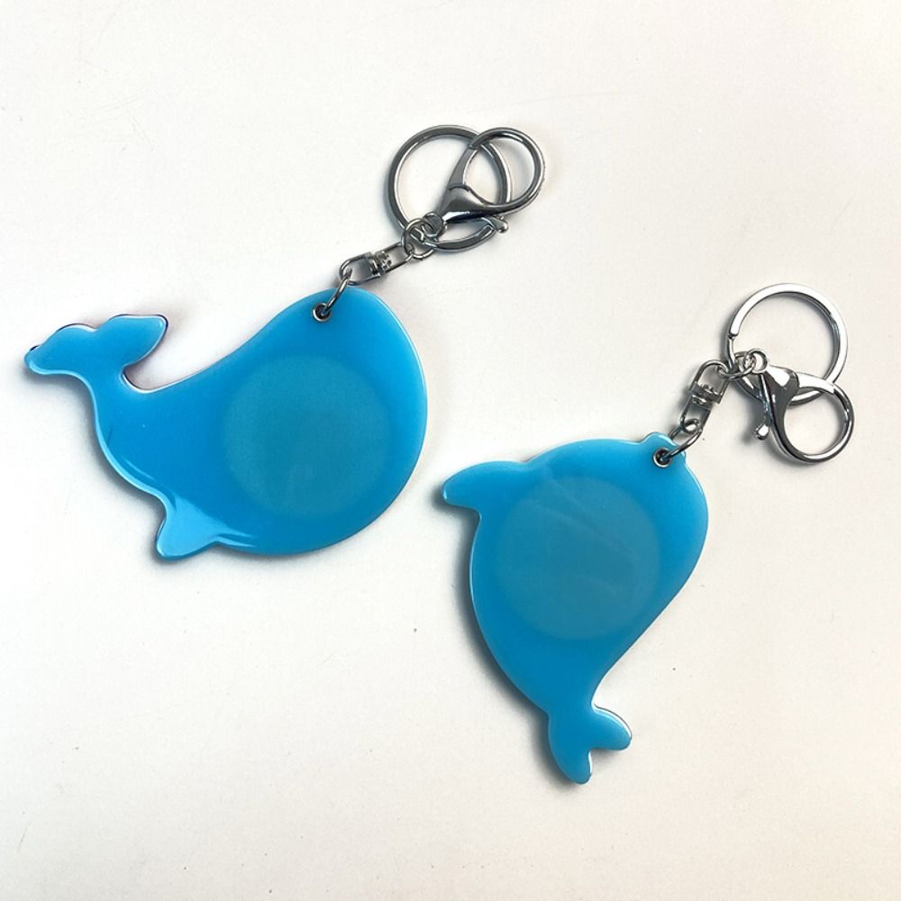 Keyring Mirror Pendant Starfish Animals Bag Pendant Fashion Acrylic Keychain  Gift