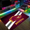 Brisbane Broncos Design Crystal Velvet Carpet Cozy Non?Slip Printed Rug For Bedroom Living Room Entrance