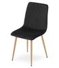 Turin Chair - Black Velvet / Wood Color Legs X 4