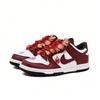 Nike Dunk Love Forever Leather Abrasion Resistant Low top Athleisure Skate Shoes Unisex Burgundy GS DD1503-101(Team1841-SSBOX)
