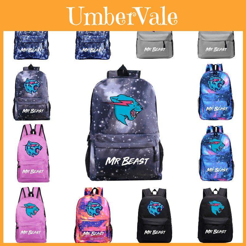Zaino Gatto Fulmine Mr Beast Grande Capacità Borsa Scolastica Con Materiale Traspirante