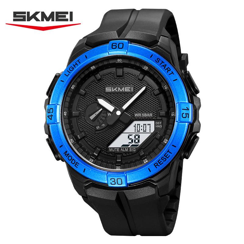 SKMEI 2583 New Large Dial Men's Digital Watch Countdown Stopwatch LED Light Electronic Watch 5 Alarm Clock Sports Watch Reloj