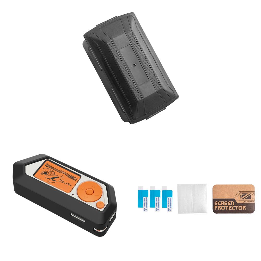 For Flipper Zero 3-piece Set Silicone Case+Screen Protector+Hard Case Anti-Scratch  Protective Cover Game Accessories