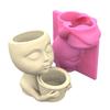Minimalist Designs Mold Succulent Planter Silicone Molds Girl Head Shapes Flower Pot Epoxy Mould for DIY Enthusiasts
