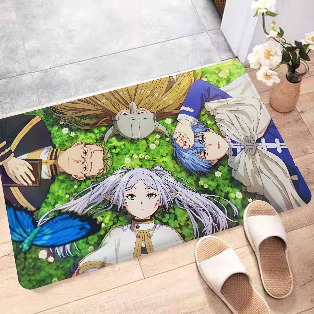 

Коврик для прихожей Аниме Фрирен Противоскользящий Нордический для Спальни Гостиной Балкона Современный Домашний Декор Коврик 40x60 cm