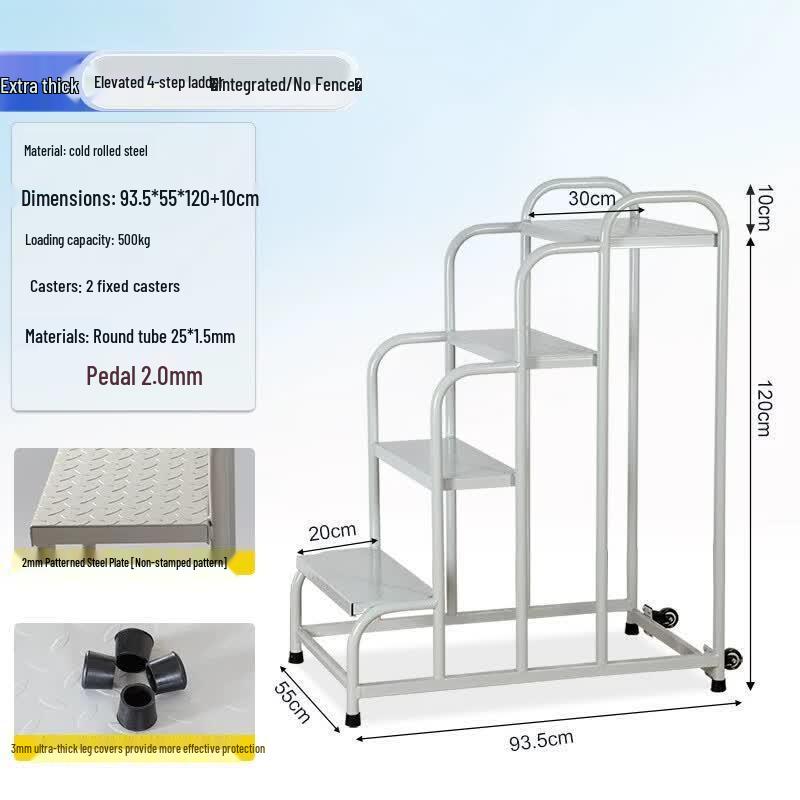 JINGGENG Industrial Step Ladder with Stocking Cart Function