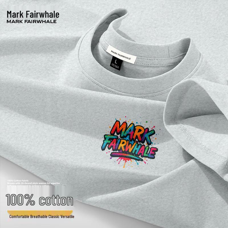 Mark Fairwhale Men's Pure Cotton Loose Fit Short Sleeve T-Shirt