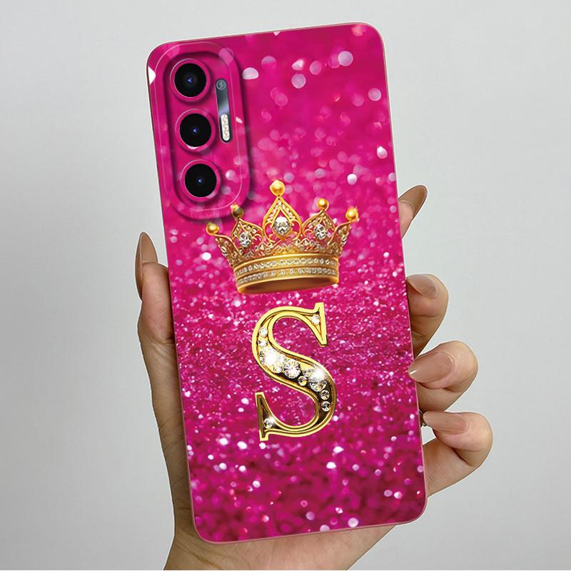 For Tecno Pova 3 6.9" Case Crown Letters Liquid SIlicone Soft TPU Phone Cases For Tecno Pova3 LF7n Camera Protection Back Cover