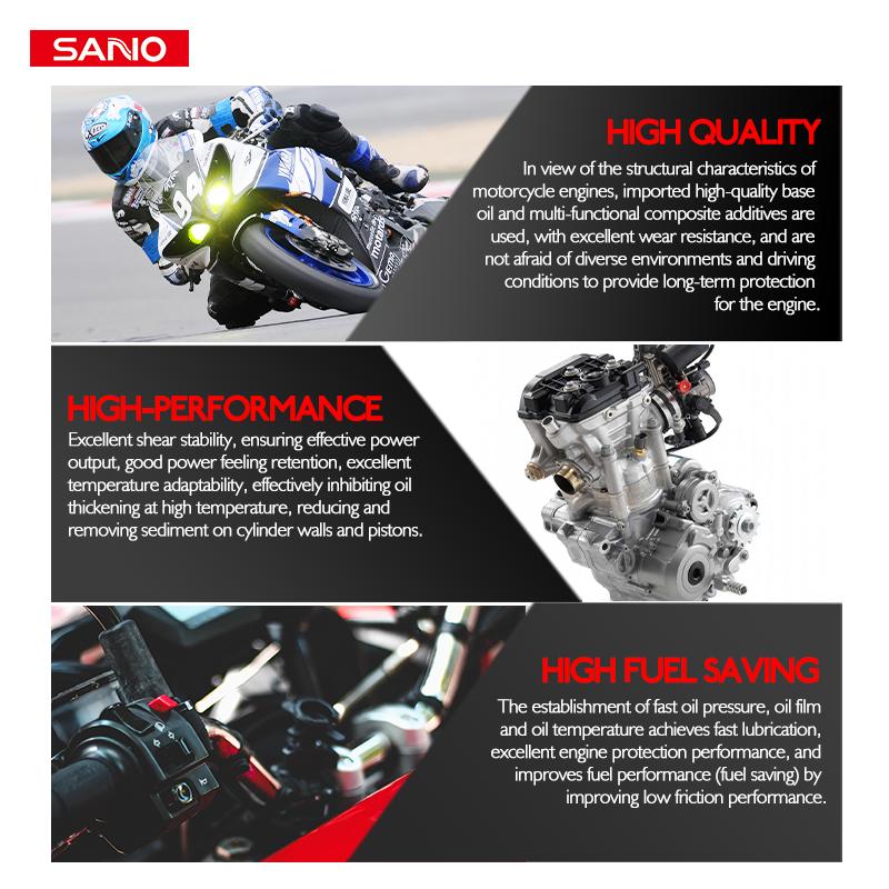SANVO 4T SF Motorcycle Oil 10w30 Lubricant Anti-Wear Protection Noise Reduction for Enhanced Performance 0.9L