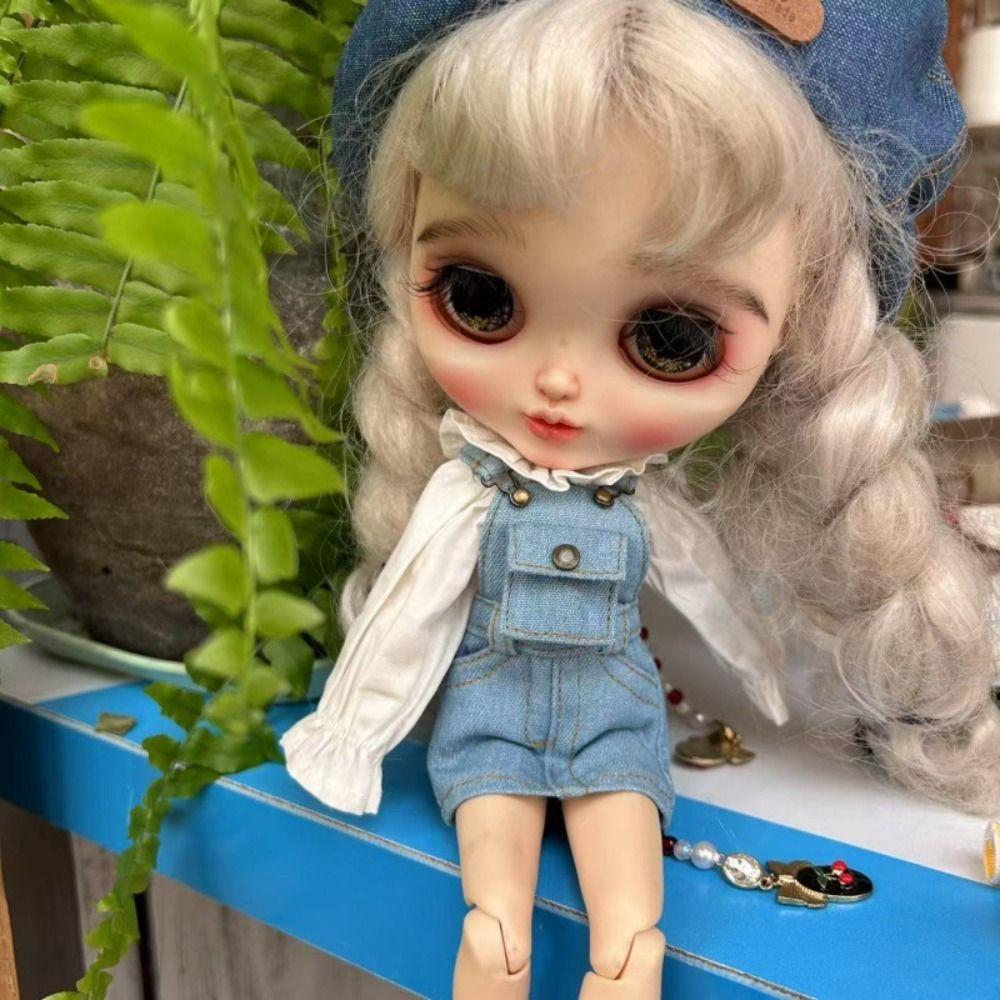 Casual Wears Pocket Jeans Overalls Skirt for Blythe Dolls For Ob22 Ob24 Doll/for Azone Dolls