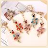 Colorful Rhinestone Snake Keychain Exquisite Women's Bag Pendant  New Year Gifts
