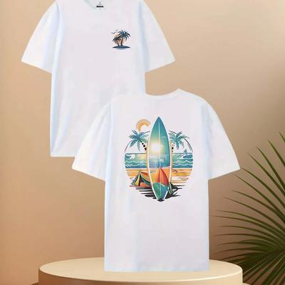 Men's Summer 100 Cotton Fashionable Casual Loose Solid Color Multi-color Optional Sports Round Neck Short Sleeved T-shirt top#Color