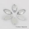 Round Multi-Faceted Acrylic Rhinestones: Double-Hole, Flat-Back Jewelry Accessories