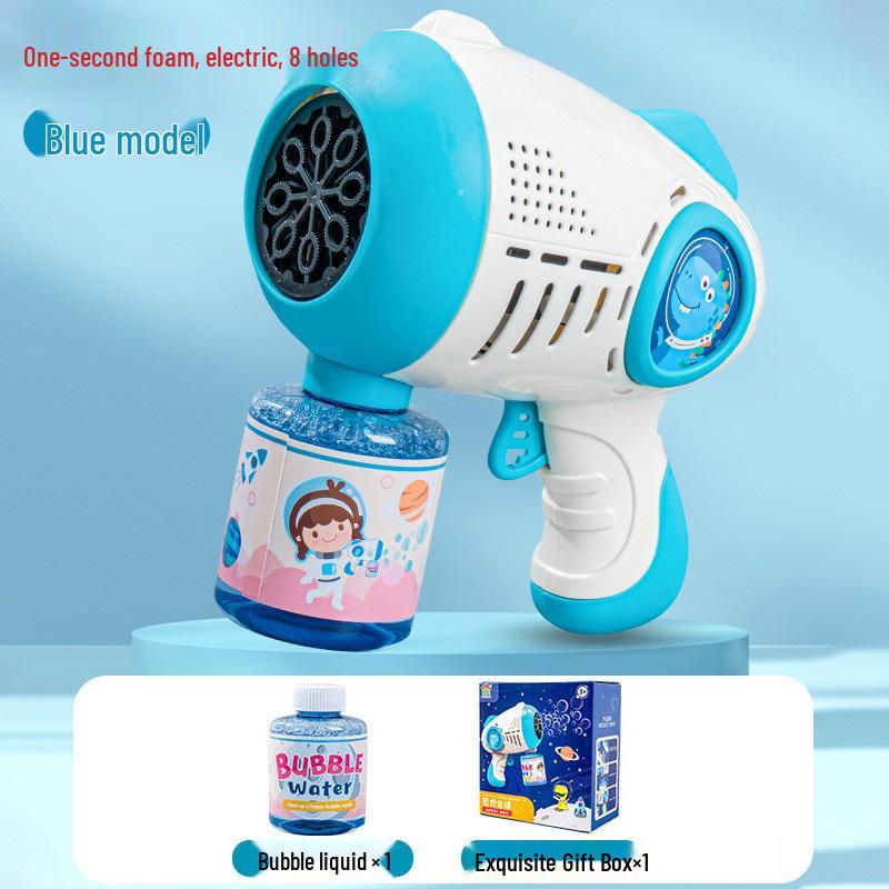 Rechargeable Cartoon Space Rabbit Bubble Gun - Leak-Free Handheld Automatic Bubble Machine