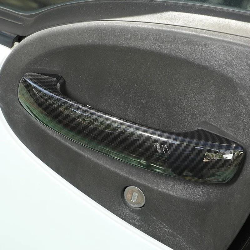 For Mercedes-Benz Smart 2009 2010 2011 2012 2013 2014 2015 Accessories Door Handle Protection Cover ABS Carbon Fiber Pattern