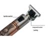 T9 Digital Display Skull Head Hair Clipper: USB Rechargeable, Zinc Alloy Trimmer for Precision Shaving and Carving.