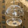 Transparent Umbrella Bird Feeder Rainproof Bird Feeding Equipment Hanging Bird Bath  Bird Supplies