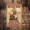 Decorate Your Bedroom with a Musical Flair: Vintage - Inspired Guitarist Metal Sign