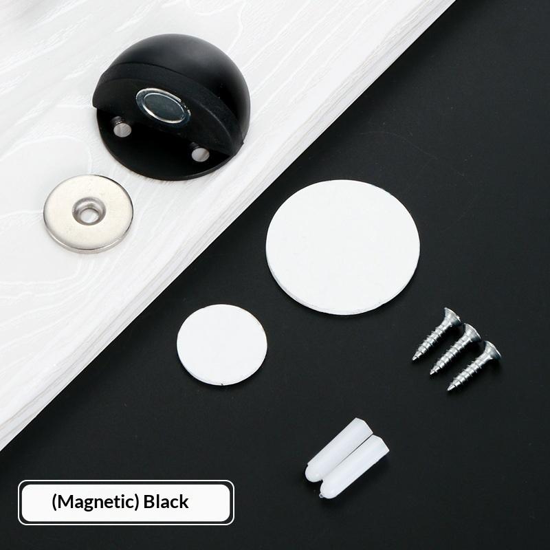 §1 Set Silicone Anti-Collision Buffer New No-Drill Magnetic Door Stopper For Glass & Bedroom Doors Windproof Floor Mount