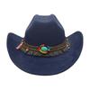 British Style Knight Performance Dance Performance Jazz Hat Ethnic Style Warped Edge Top Hat Travel Cowboy Hat