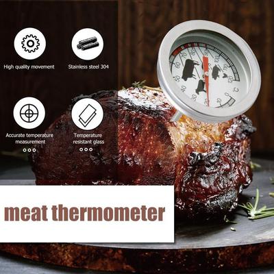 Instant Read Dial Thermometer Stainless Steel Deep Fry Thermometer 4 Inch Probe Food Thermometer Best for Turkey BBQ Grill