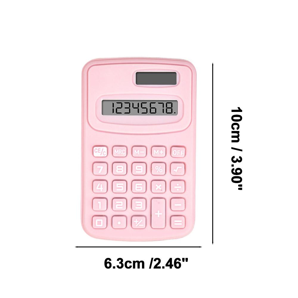 Solid Color Calculator Small Desktop Calculators Large Display Cute Calculator Learning Auxiliary for Students Office School
