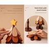 Wood Trivet Coasters Set Christmas Tree Shape Thermal Insulation Mats Kitchen Dining Table Pad Decoration Accessory