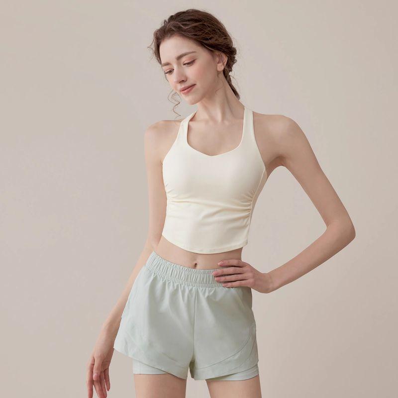 

Мода Спорт Без спины Сексуальное нижнее белье Женщины Ударопрочный Высокой прочности Фитнес Пилатес Топ Бюстгальтер Жилет Одежда для йоги White Tops [fixed chest pad]] M