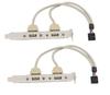 SinLoon Computer Cables Connectors New USB PC Motherboard Rear Panel Expansion Bracket To IDC Motherboard USB Cable Host Adapter [2-Piece Set] &